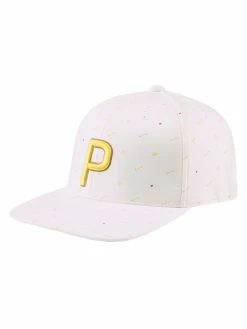 Puma Love Golf P Snapback Cap - Bright White/Mustard Seed