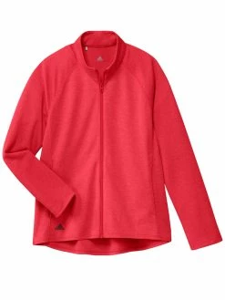 Adidas JR Girls Heathered Knit Jacket - Red