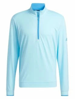 Adidas Quarter-Zip Pullover - Bliss Blue/Pulse Blue