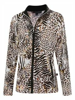 Birdee Sport Women's Exotic Leisure Jacket - Cream Animal