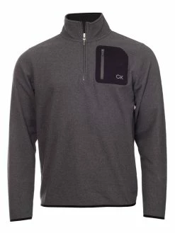 Calvin Klein Planet Fleece Half Zip - Charcoal Marl