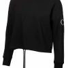Calvin Klein W Chill Cropped Crew Sweatshirt - Black