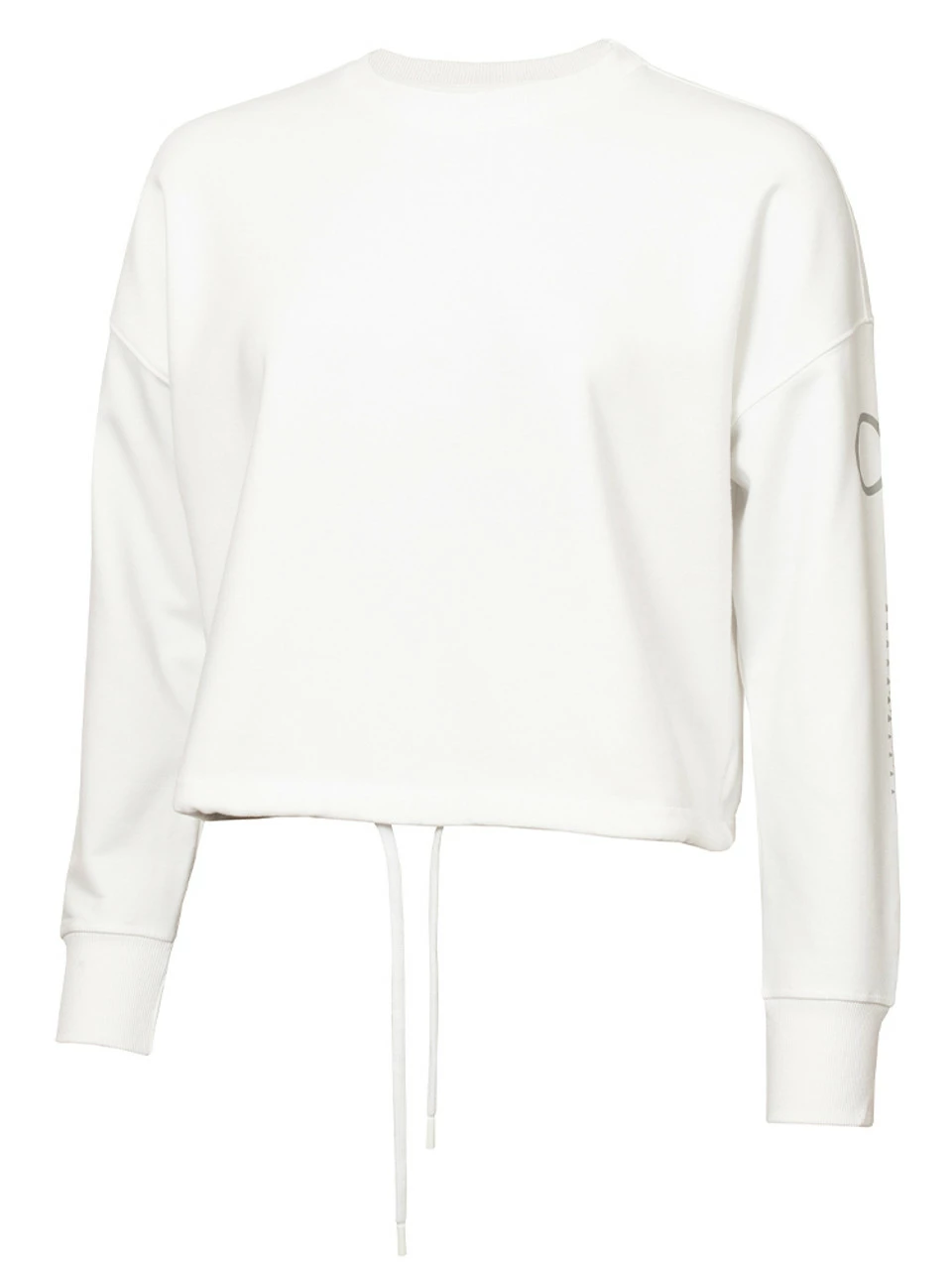 Calvin Klein W Chill Cropped Crew Sweatshirt - White