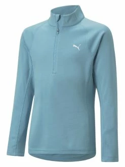 Puma Junior Girls 1/4 Zip - Dusty Aqua
