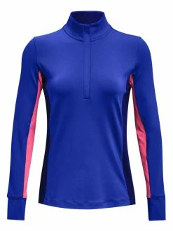Under Armour Women's Storm Midlayer 1/2 Zip - Versa Blue/Pink Punk