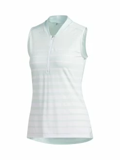 Adidas W Engineered Stripe Polo - Dash Green