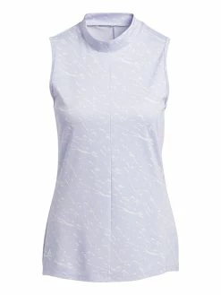 Adidas W Jacquard Primeblue Sleeveless Polo Shirt - Violet Tone