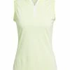 Adidas W Equipment Primegreen Sleeveless Polo Shirt - Pulse Yellow