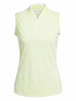 Adidas W Equipment Primegreen Sleeveless Polo Shirt - Pulse Yellow
