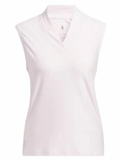 Adidas W Go-To Sleeveless Polo Shirt - Almost Pink