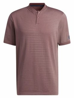 Adidas Statement Seamless Polo Shirt - Quiet Crimson/Wonder Oxide
