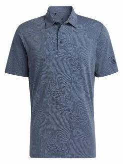 Adidas Course Map Polo Shirt - Crew Navy Mel/Collegiate Navy/Black