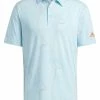 Adidas Course Map Polo Shirt - Bliss Blue Mel/Pulse Blue/Semi Impact Orange