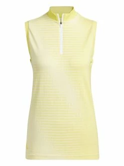 Adidas Women's Primeknit Sleeveless Polo Shirt - Impact Yellow