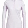 Adidas Women's Ultimate365 Polo Long-Sleeve Top - Bliss Lilac