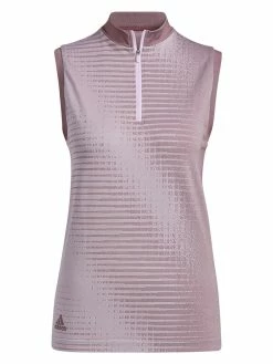 Adidas Women's Primeknit Sleeveless Polo Shirt - Quiet Crimson