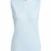 Adidas Women's Primeknit Sleeveless Polo Shirt - Bliss Blue