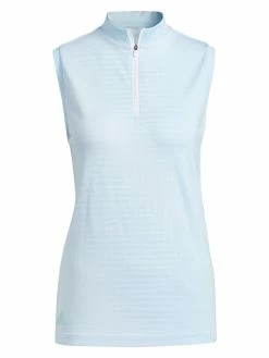 Adidas Women's Primeknit Sleeveless Polo Shirt - Bliss Blue