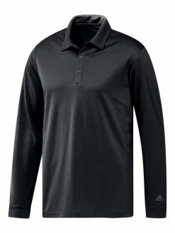 Adidas Golf Long Sleeve Polo Shirt - Black