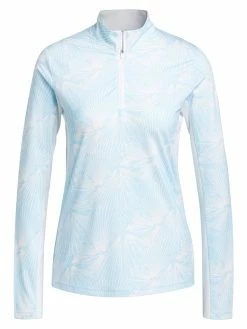 Adidas Women's Ultimate365 Polo Long-Sleeve Top - Bliss Blue