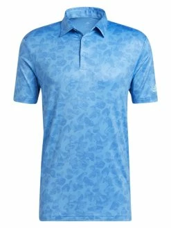 Adidas Prisma-Print Polo Shirt - Pulse Blue/Super Blue