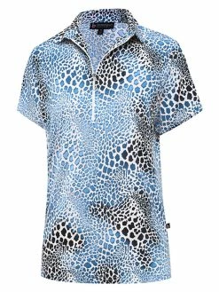 Birdee Sport Women's Ocean Short Sleeve Top - Blue