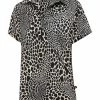 Birdee Sport Birdee Plus Women's Cougar Short Sleeve Top - Black Animal
