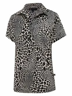 Birdee Sport Birdee Plus Women's Cougar Short Sleeve Top - Black Animal