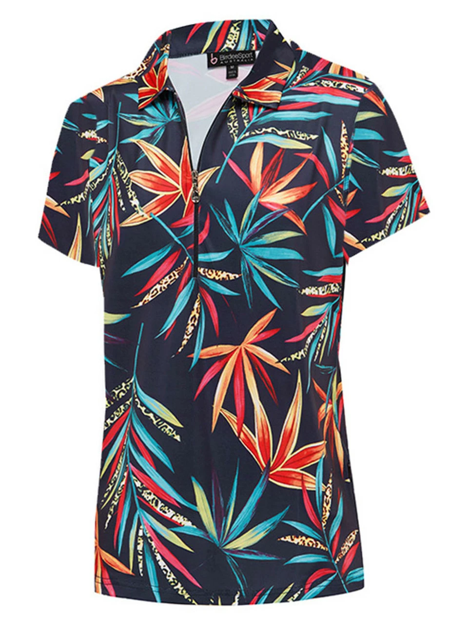 Birdee Sport Women's Rainforest Short Sleeve Top - Navy Print