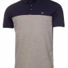 Calvin Klein Colour Block Polo Shirt - Navy/Silver Marl