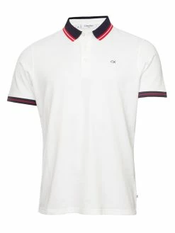 Calvin Klein Particle Polo Shirt - White