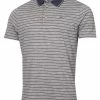 Calvin Klein Splice Polo Shirt - Navy Marl/Navy Stripe