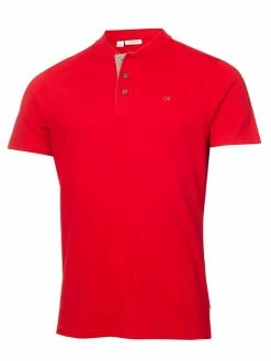 Calvin Klein Blade Collar Pique Polo Shirt - Red