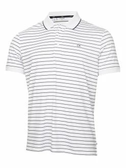 Calvin Klein Bolsa Stripe Polo - White/Navy