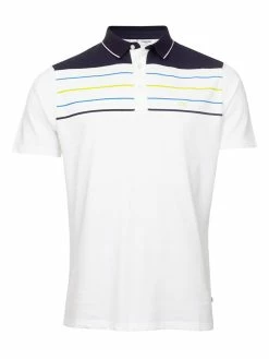 Calvin Klein Pacific Grove Polo - White/Navy