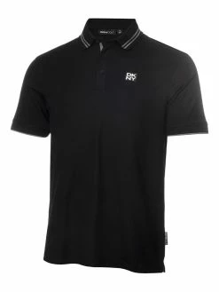 DKNY Golf Spike Polo - Black/Silver
