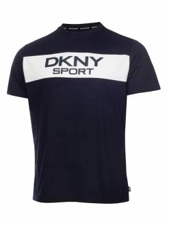 DKNY Sport East River Colour Block T-Shirt - Navy