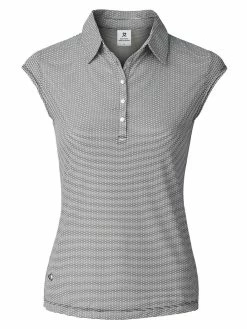 Daily Sports W Carmela Cap Sleeve Polo - Black
