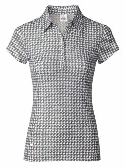 Daily Sports W Fay Mesh Short Sleeve Polo - Hound Tooth