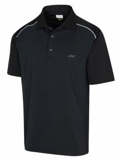 Greg Norman Colour-Blocked Shark Polo - Black