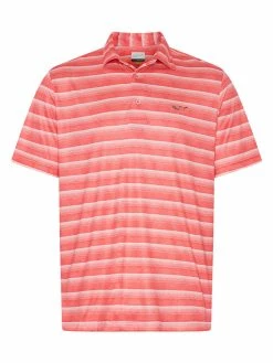 Greg Norman Heather Stripe Shark Polo - Aruba/White