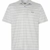 Greg Norman Heather Stripe Shark Polo - Shark Grey/White