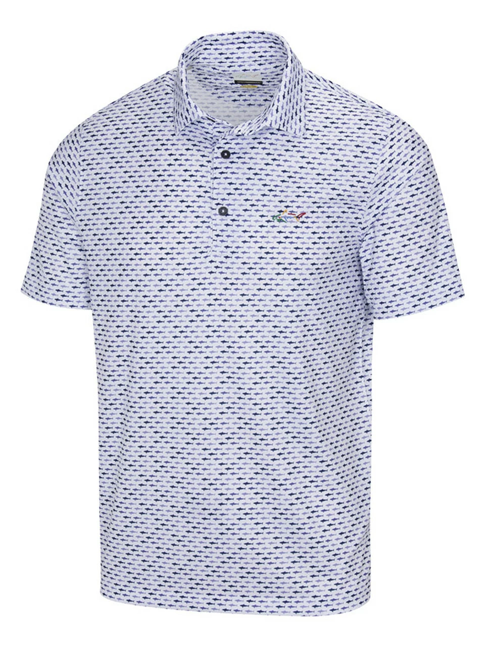 Greg Norman Shark Foulard Polo - Navy Moon