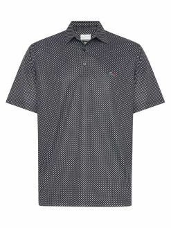 Greg Norman Diamond Foulard Polo - Black