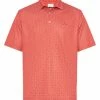 Greg Norman Diamond Foulard Polo - Deep Coral