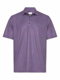 Greg Norman Diamond Foulard Polo - Elderberry