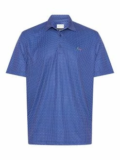 Greg Norman Diamond Foulard Polo - Navy Moon