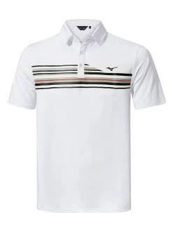 Mizuno Quick Dry Elite Stripe Polo - White