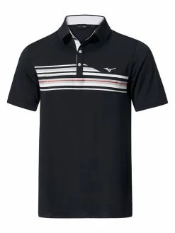 Mizuno Quick Dry Elite Stripe Polo - Black