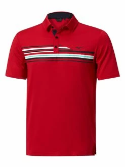 Mizuno Quick Dry Elite Stripe Polo - Red